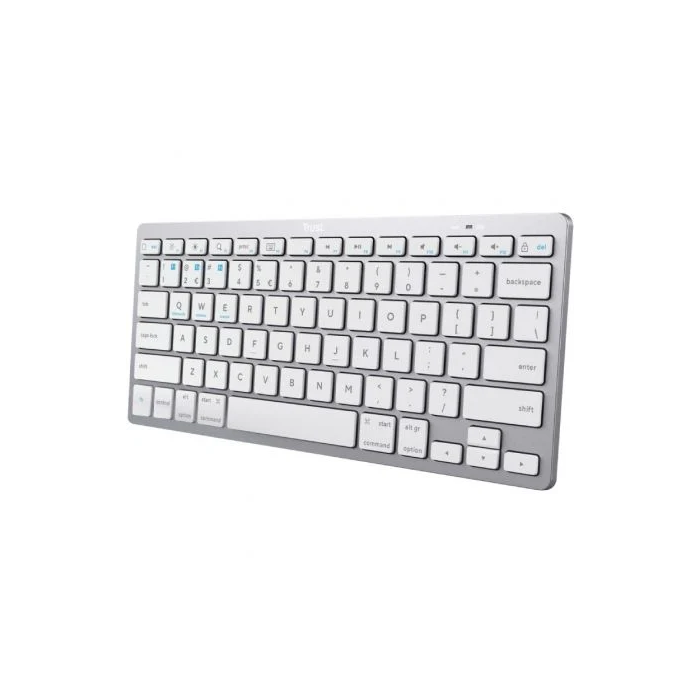 Trust Teclado Basics Bluetooth para PC, Tablet y Smartphone, Blanco-Plata Trust Teclado Basics Bluetooth para PC, Tablet y Smartphone, Blanco-Plata