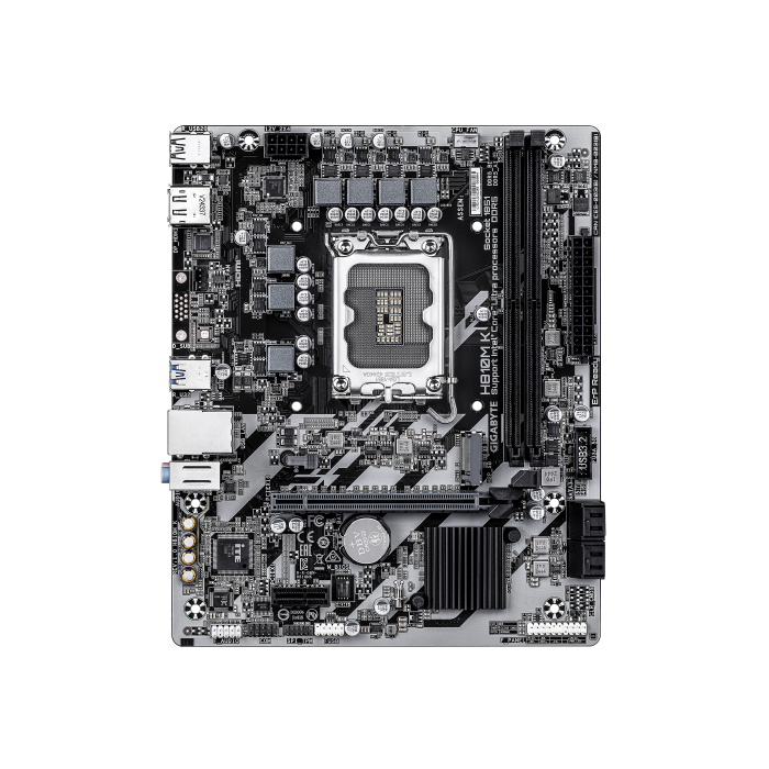 Gigabyte H810M K Placa Base Intel LGA 1851 DDR5 128GB HDMI DP 4SATA M.2 GBLAN Micro ATX