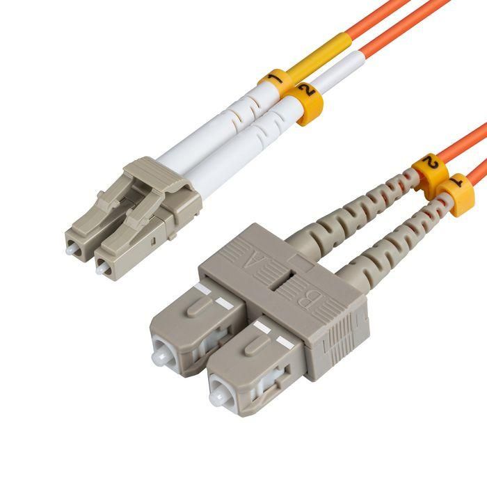 MicroConnect Cable de Fibra Óptica LC-SC Multimodo Dúplex OM2 Naranja 2m para Redes y Centros de Datos