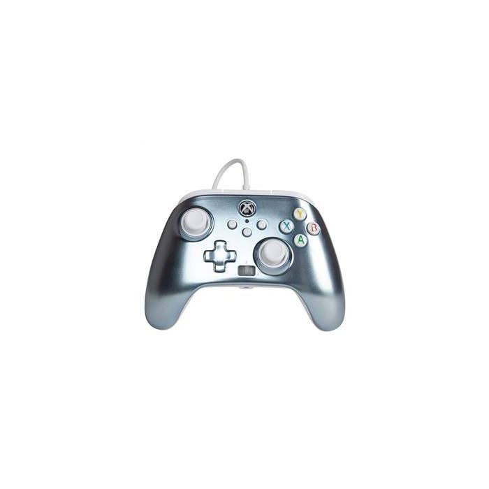 Power A Mando con Cable Mejorado para Xbox Series X/S - Metalic Ice, 1516986-02 | Botones Avanzados, Vibración Dual, Ergonomía Superior Power A Mando con Cable Mejorado para Xbox Series X/S - Metalic Ice, 1516986-02 | Botones Avanzados, Vibración Dual, Ergonomía Superior