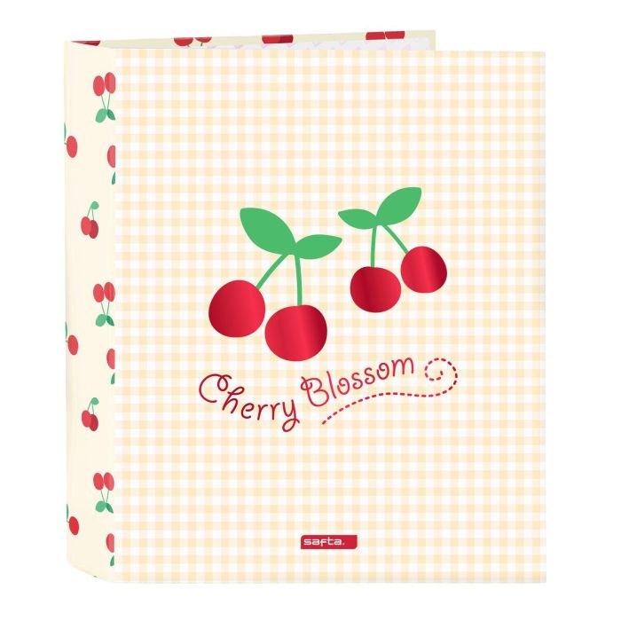 Carpeta de anillas Safta Cherry Beige A4 27 x 33 x 6 cm 0 Carpeta de anillas Safta Cherry Beige A4 27 x 33 x 6 cm 0
