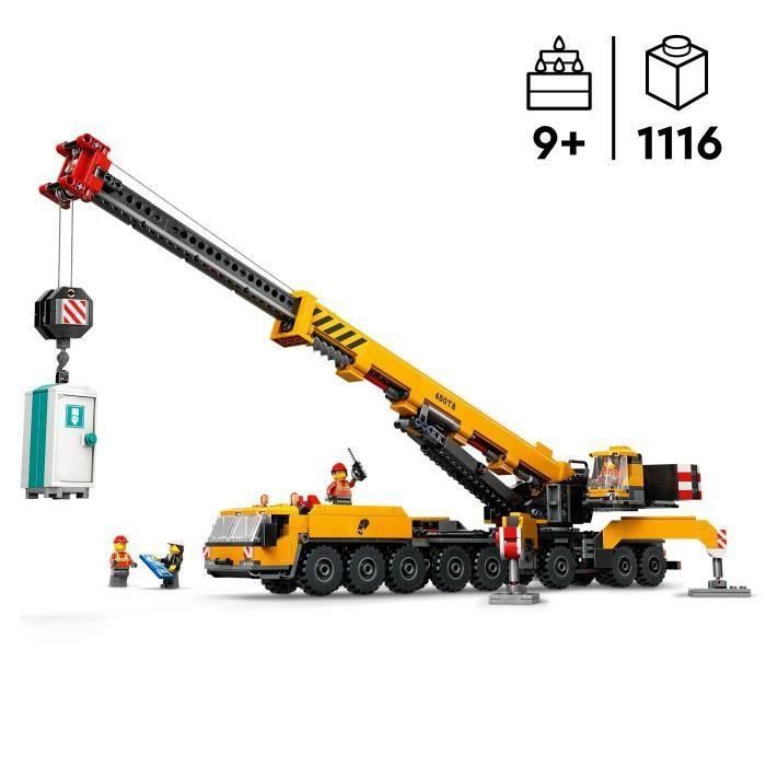 LEGO City 60409 Grúa de Construcción Móvil Amarilla, set de construcción de regalo para niños 1 LEGO City 60409 Grúa de Construcción Móvil Amarilla, set de construcción de regalo para niños 1