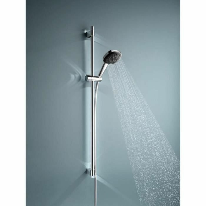 Grohe 26932001 Set de ducha Vitalio Comfort 110 con rociador 3 chorros, barra 90 cm y flexo, ahorro de agua, cromo. 3