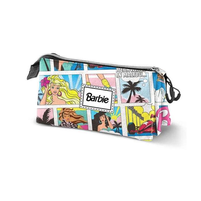 Karactermania Estuche Portatodo Triple Barbie Comic 23 x8 x11 cm con 3 Compartimentos