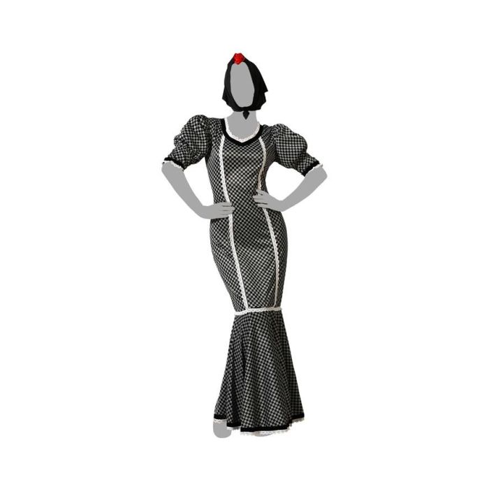 Disfraz Madrileña Chulapa Negro Mujer Adulto M-L 3 Disfraz Madrileña Chulapa Negro Mujer Adulto M-L 3