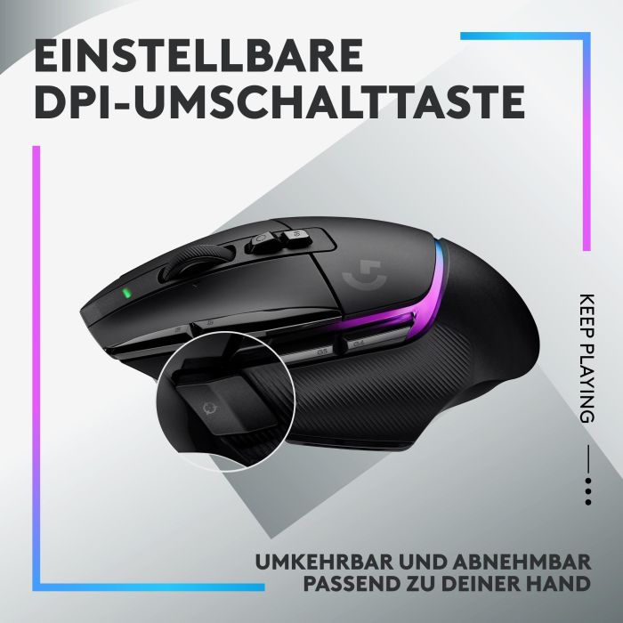 Logitech G502 X PLUS EER2 Ratón Gaming Inalámbrico Óptico 25600 DPI LIGHTSPEED HERO 25K Negro 4 Logitech G502 X PLUS EER2 Ratón Gaming Inalámbrico Óptico 25600 DPI LIGHTSPEED HERO 25K Negro 4