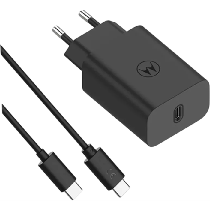 Motorola SJMC302 Cargador Universal de Pared para Dispositivos Móviles, 30W con 1 Puerto USB-C y Cable USB-C a USB-C de 1m, Negro Motorola SJMC302 Cargador Universal de Pared para Dispositivos Móviles, 30W con 1 Puerto USB-C y Cable USB-C a USB-C de 1m, Negro