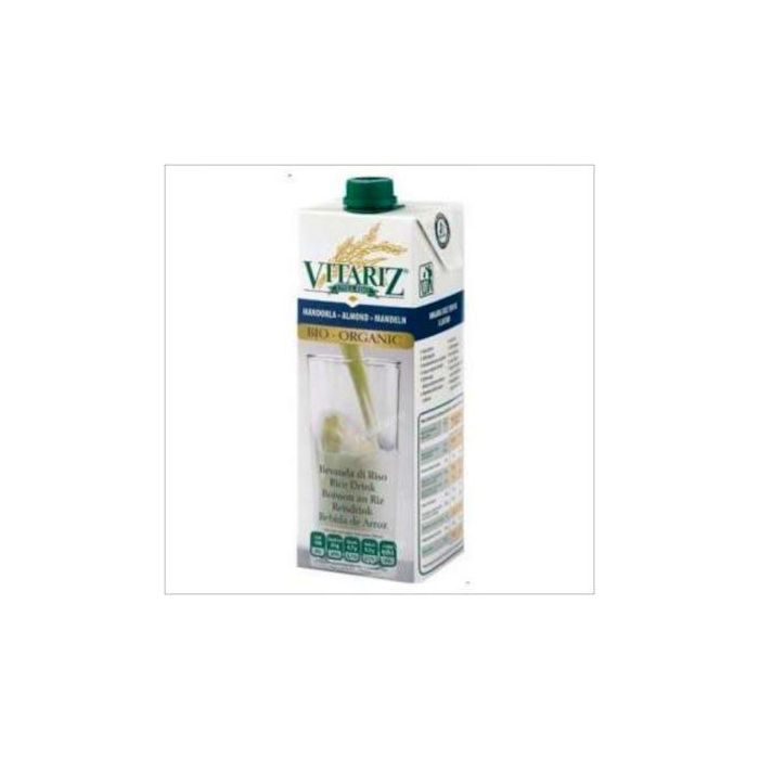 VITARIZ Bebida Vegetal de Arroz con Almendra 1L Bio - Sin Azúcar Añadido, Sin Lactosa, Vegana