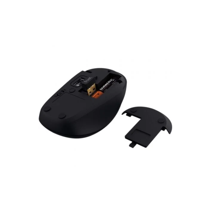 Trust Ratón Óptico Inalámbrico y Bluetooth Yvi+ 1600 DPI Negro 3 Dispositivos 3 Trust Ratón Óptico Inalámbrico y Bluetooth Yvi+ 1600 DPI Negro 3 Dispositivos 3