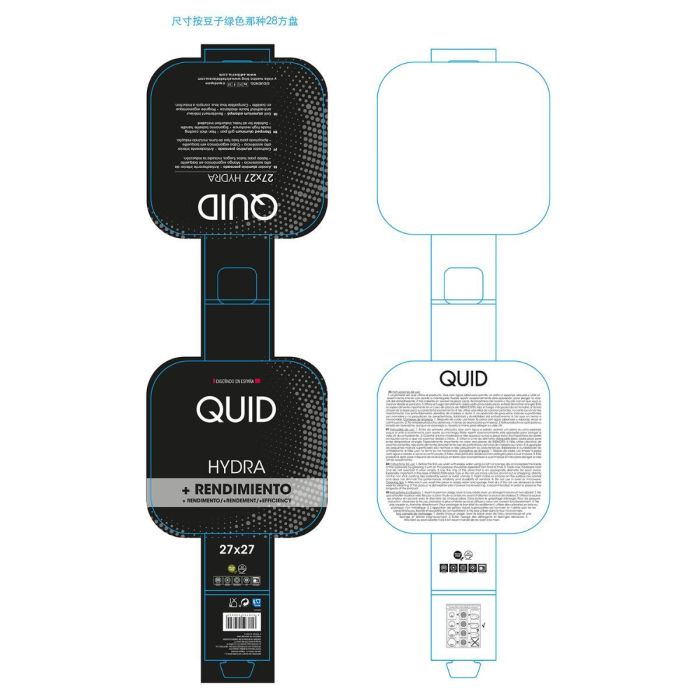 Asador Aluminio Estampado Hydra Quid 28x28 cm