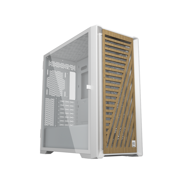 Phoenix technologies Caja Ordenador Artisan Noble, Frontal Madera, Cristal Templado, Gaming, ATX