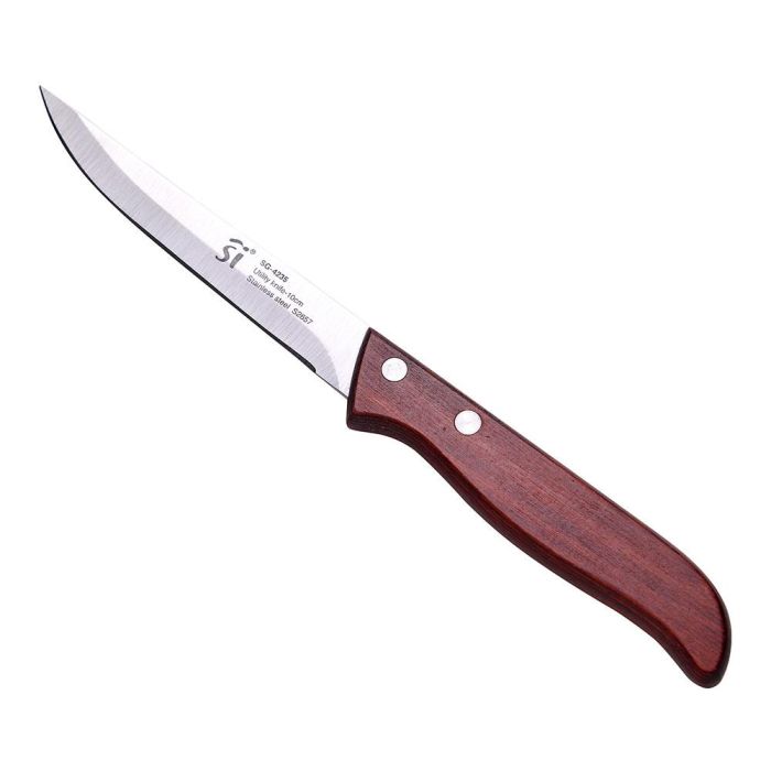 San Ignacio Cuchillo multiusos acero inoxidable 10 cm mango madera 1