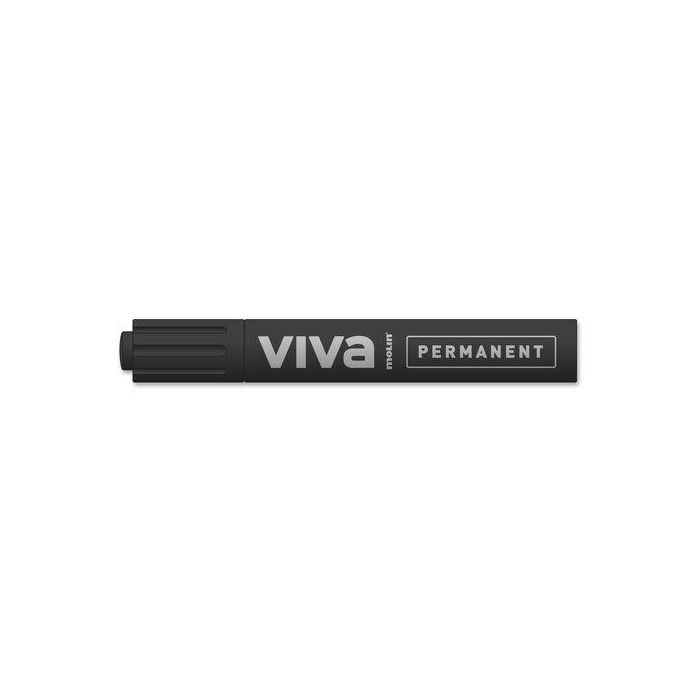 Marcador Permanente Molin Rtp230 Conico Negro 12 unidades
