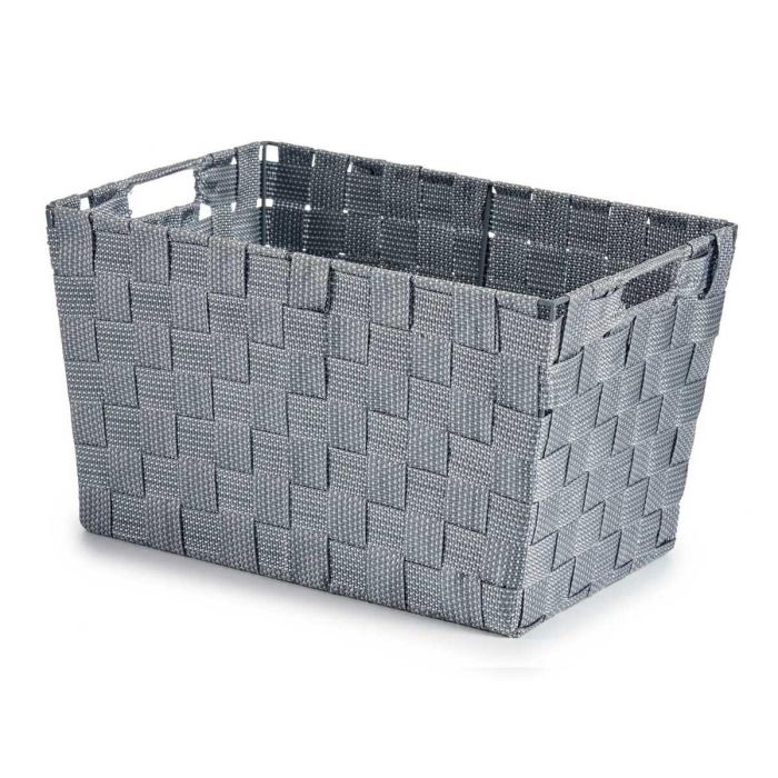 Cesta de Tela Conica con Asas Grande Gris Kipit 25x20.5x35 cm (12 Unidades) 2 Cesta de Tela Conica con Asas Grande Gris Kipit 25x20.5x35 cm (12 Unidades) 2