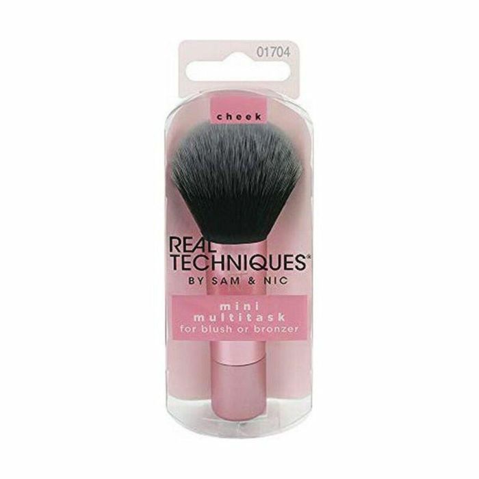 Real Techniques MINI MULTITASK brush Brocha de Maquillaje Multiusos para Rostro, Colorete, Bronceador, Polvos, Vegana y Cruelty Free 1 unidad 1 Real Techniques MINI MULTITASK brush Brocha de Maquillaje Multiusos para Rostro, Colorete, Bronceador, Polvos, Vegana y Cruelty Free 1 unidad 1