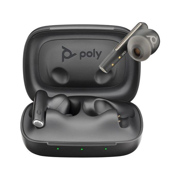 HP Poly Voyager Free 60 UC Auriculares Inalámbricos Carbon Black + Adaptador BT700 USB-A + Estuche Carga Básica para Trabajo 3