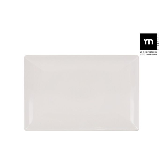 La Mediterranea Fuente Rectangular Ivory Brillo 34 x 22.5 cm (6 Unidades)