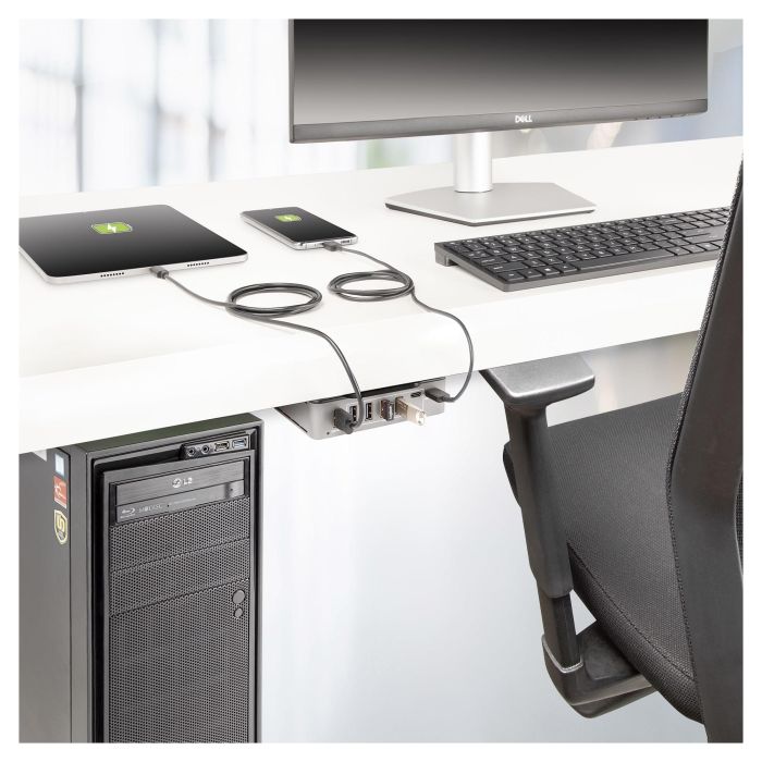 StarTech 10G5A2CS Hub USB-C de 7 Puertos, Autoalimentado, 10 Gbps, USB 3.2 Gen 2 Tipo-A y Tipo-C, Color Plata