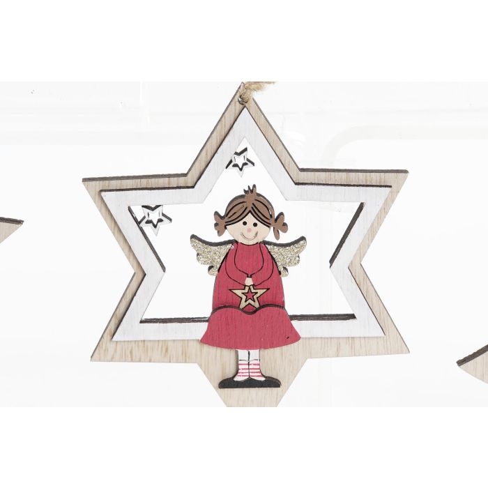 DKD Home Decor Decoración Colgante de Navidad Tradicional en Madera Marrón Rojo Blanco Largo 11 x Ancho 10 x Alto 37 cm - Set Surtido de 12 Unidades 2 DKD Home Decor Decoración Colgante de Navidad Tradicional en Madera Marrón Rojo Blanco Largo 11 x Ancho 10 x Alto 37 cm - Set Surtido de 12 Unidades 2