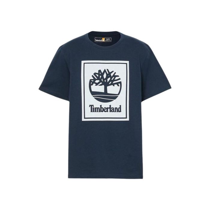 Camiseta de Manga Corta Hombre Timberland Stack Logo Negro Camiseta de Manga Corta Hombre Timberland Stack Logo Negro