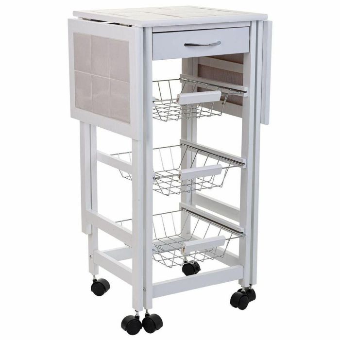 Carro de Cocina Alexandra House Living Blanco 37 x 79 x 91 cm 0 Carro de Cocina Alexandra House Living Blanco 37 x 79 x 91 cm 0