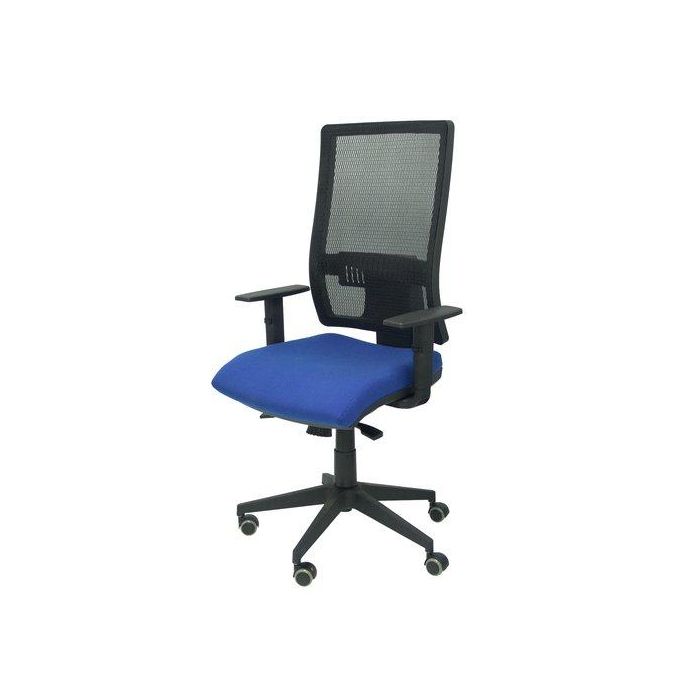 Silla Piqueras Y Crespo Horna Brazos Regulables Mecanismo Sincro Apoyo Lumbar Respaldo Malla Transpirable Y Asiento Tapizado Bali Azul