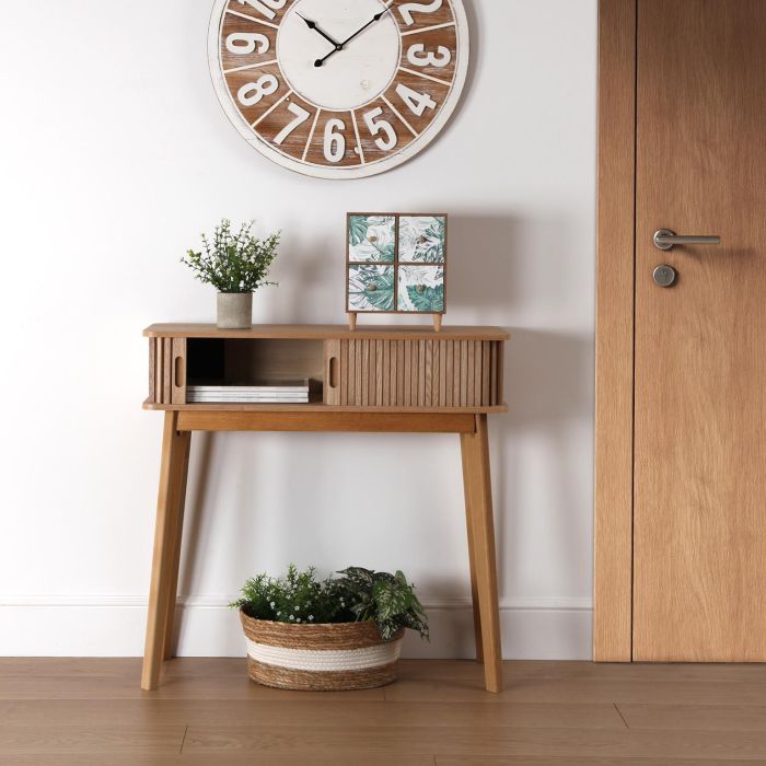 Versa Consola Eloy S con 2 Cajones, 30x78 cm, Madera MDF y Pino 1 Versa Consola Eloy S con 2 Cajones, 30x78 cm, Madera MDF y Pino 1