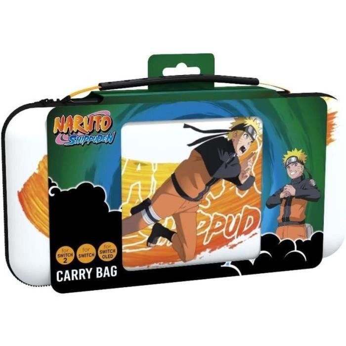 Konix Estuche Protector y de Transporte para Nintendo Switch 2 - Naruto Shippuden - Almacenamiento Accesorios - Motivo Naruto - Blanco 1