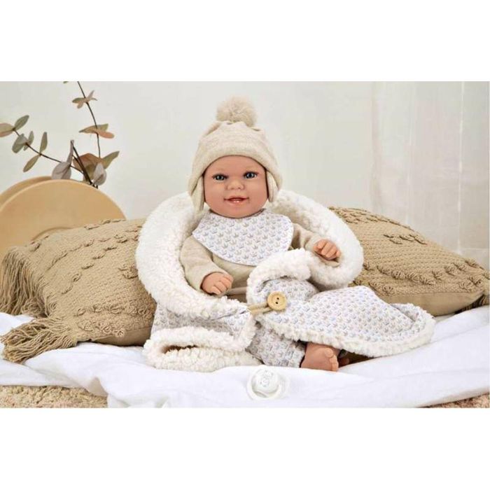 Muñeca elegance 35 cm babyto beige c/manta (muñeco de peso) 3