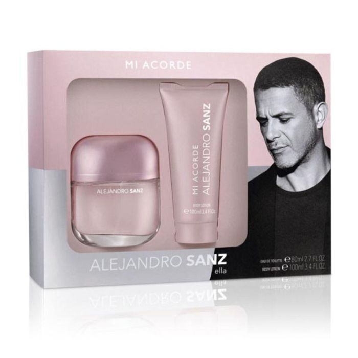 Alejandro Sanz MI ACORDE WOMAN Set Regalo Mujer Eau de Toilette 80ml + Loción Corporal 100ml Floral Frutal 2 Piezas