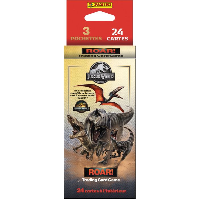 Blíster - PANINI - JURASSIC WORLD 4 TCG - 3 bolsillos - 24 cartas 3