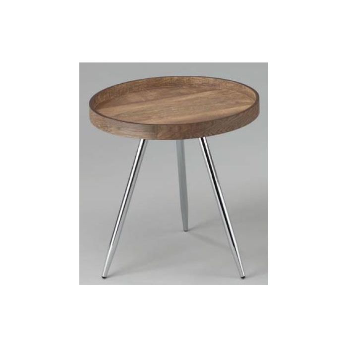 Mesita Auxiliar Moderno DKD Home Decor Marron Oscuro Plateado 45.8 x 47.5 x 45.8 cm
