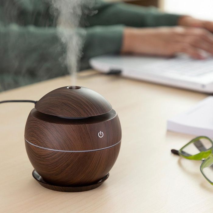 Mini Humidificador Difusor de Aromas Dark Walnut InnovaGoods 3