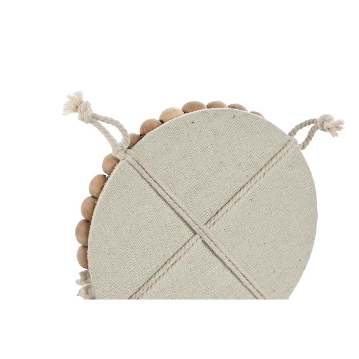 DKD Home Decor Espejo Boho Blanco 20 x 20 cm Set de 3 (2 Unidades) 2