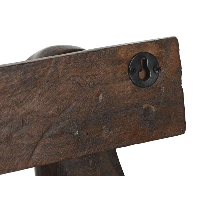 Perchero Pared Item Home DKD Home Decor Marron Oscuro 12 x 28 x 54 cm (2 Unidades) 3