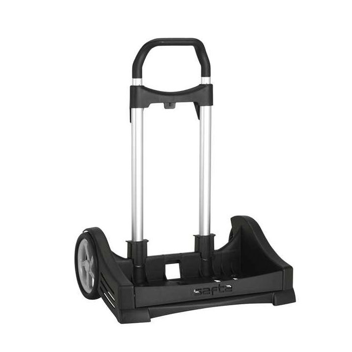 Safta Evolution P.Black C Trolley Negro Carro Portamochilas Escolar Fabricado en España con Ruedas Antivibración