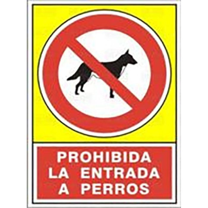 Señal 489 Alum.295X210 ''Pr.Ent.Perros'' Prohibida La Entrada De Perros Duver Señal 489 Alum.295X210 ''Pr.Ent.Perros'' Prohibida La Entrada De Perros Duver