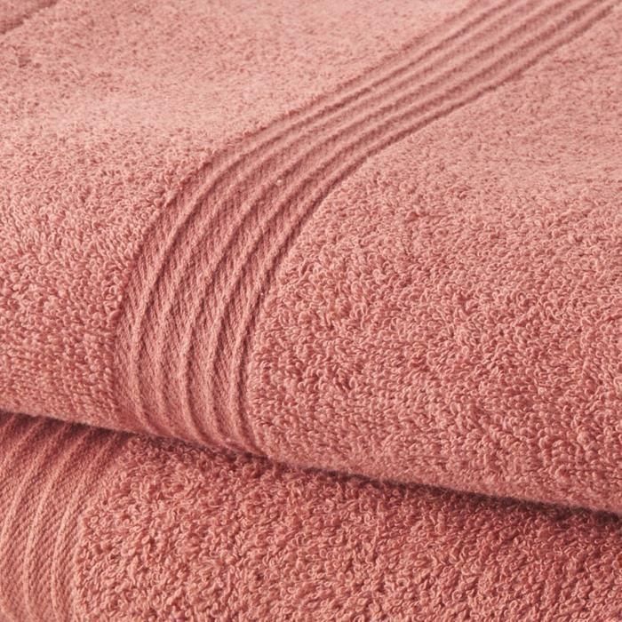 Today Juego de 2 Toallas de Baño 100% Algodón Terracota 450 GSM para Manos y Ducha - Medidas 70x30 cm y 50x100 cm 1 Today Juego de 2 Toallas de Baño 100% Algodón Terracota 450 GSM para Manos y Ducha - Medidas 70x30 cm y 50x100 cm 1