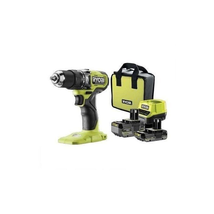 Ryobi RPD18BL1-2C42S Taladro-destornillador de impacto BRUSHLESS 18V ONE+ 54 Nm con 2 baterías (4Ah y 2Ah), cargador y bolsa Ryobi RPD18BL1-2C42S Taladro-destornillador de impacto BRUSHLESS 18V ONE+ 54 Nm con 2 baterías (4Ah y 2Ah), cargador y bolsa