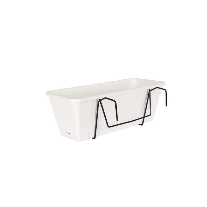 Kit de jardinera ARTEVASI Venezia con reserva de agua - 10 L - 49 x 19,5 x 16,6 cm - Blanco Kit de jardinera ARTEVASI Venezia con reserva de agua - 10 L - 49 x 19,5 x 16,6 cm - Blanco