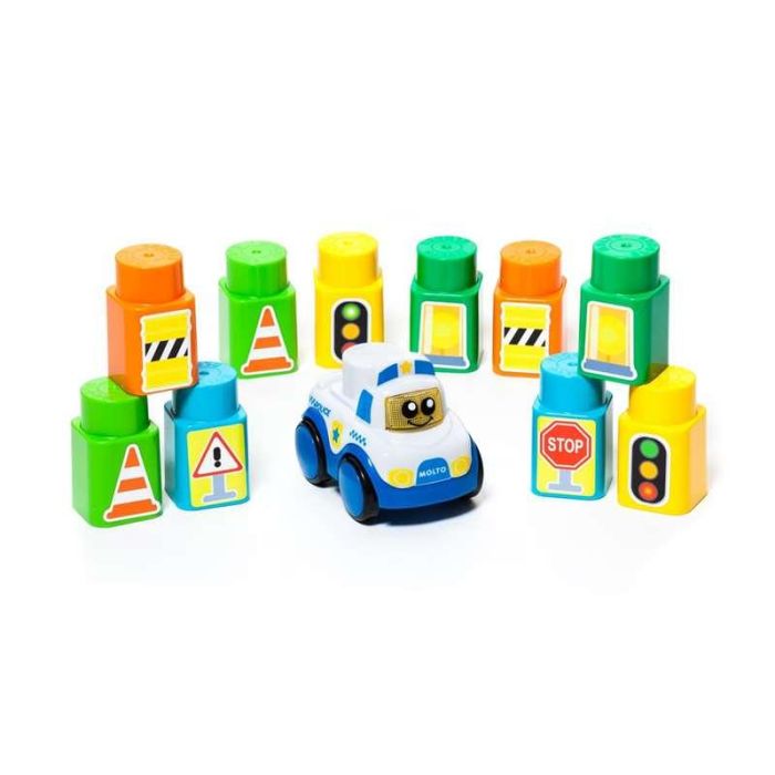 Molto Camión Portacoches 82 cm con 1 Coche y 10 Blocks, Luces y Sonidos, Pilas Incluidas, Plástico para Niños 1+ Años 3 Molto Camión Portacoches 82 cm con 1 Coche y 10 Blocks, Luces y Sonidos, Pilas Incluidas, Plástico para Niños 1+ Años 3