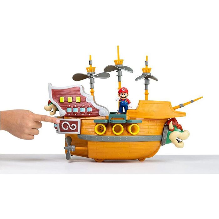 Jakks Pacific Super Mario: Vehículo Aeronave de Bowser con Figura de Acción de 6 cm - Juguete con Sonido y Pilas AA 4