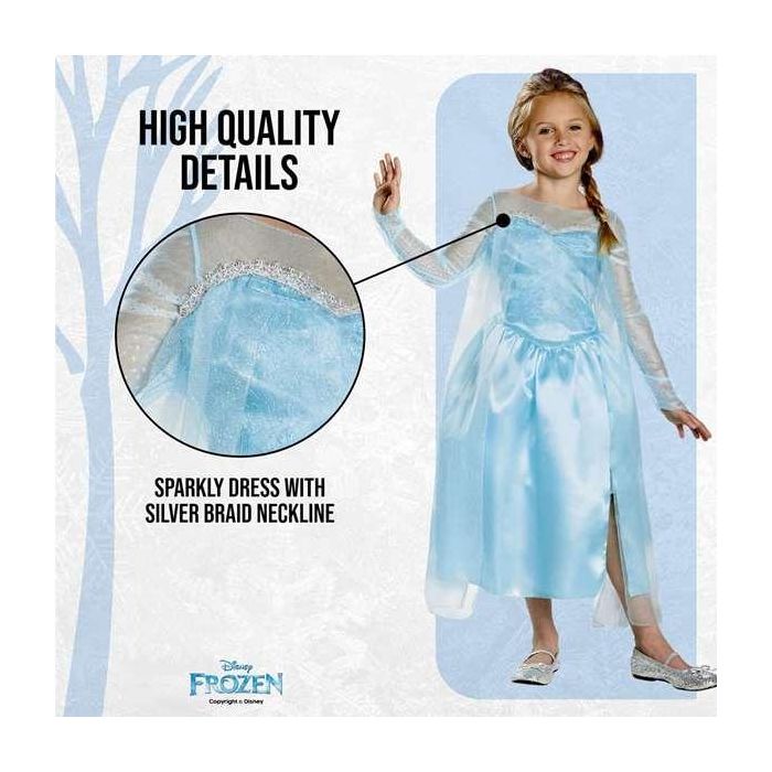 Disfraz infantil disney frozen elsa classic talla. 3-4 años 3 Disfraz infantil disney frozen elsa classic talla. 3-4 años 3