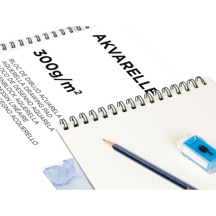 Liderpapel Bloc Dibujo Acuarela Espiral A3 297x420mm 10 Hojas 300g/m2 Sin Recuadro 4