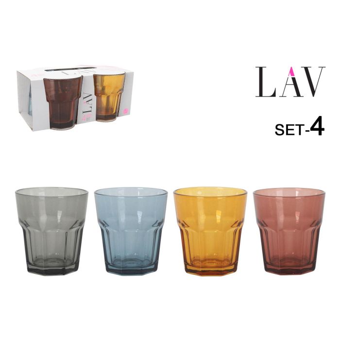 Set de 4 Vasos para Agua ARA 305 cc - LAV (6 Cajas) Set de 4 Vasos para Agua ARA 305 cc - LAV (6 Cajas)