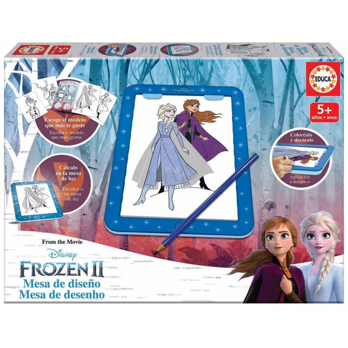 Educa AUC8412668183698 Tableta de Dibujo Disney Frozen Iluminada con 25 Modelos para Niños a partir de 5 Años 11