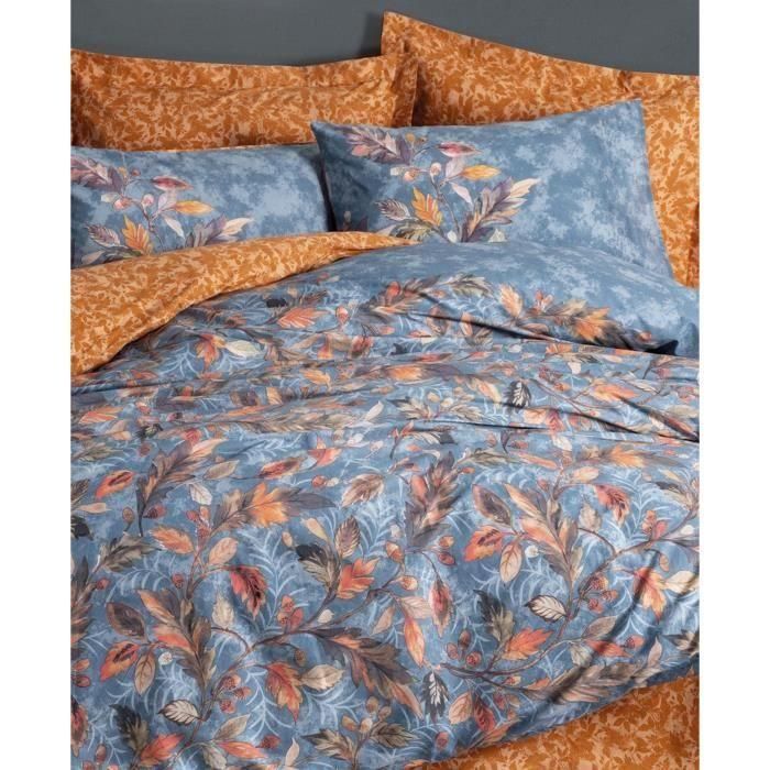 Juego de cama - 1 funda nórdica 220x240 cm + 2 fundas de almohada 60x60 cm - 100% algodón - Mostaza 3 Juego de cama - 1 funda nórdica 220x240 cm + 2 fundas de almohada 60x60 cm - 100% algodón - Mostaza 3