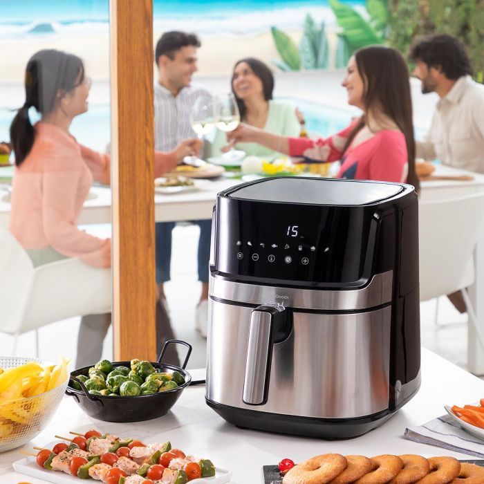 Freidora de Aire InnovaGoods Fryinn Pro 5500 Negro 1700 W 5,5 L Acero Inoxidable 13 Freidora de Aire InnovaGoods Fryinn Pro 5500 Negro 1700 W 5,5 L Acero Inoxidable 13