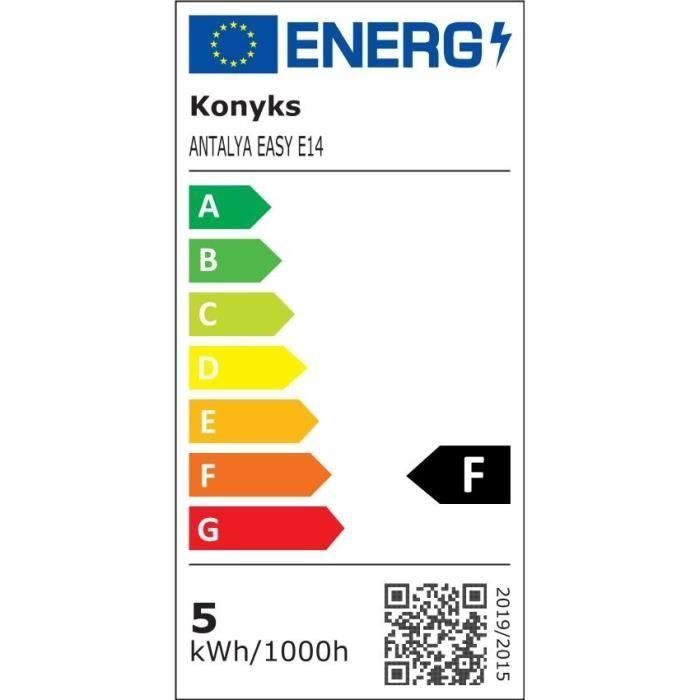 2 bombillas LED - KONYKS - Antalya Easy E14 - Wifi + Bt - 5 W - 350 Lúmenes - Colores + Blanco - Compatible con Alexa / Google Home 1 2 bombillas LED - KONYKS - Antalya Easy E14 - Wifi + Bt - 5 W - 350 Lúmenes - Colores + Blanco - Compatible con Alexa / Google Home 1
