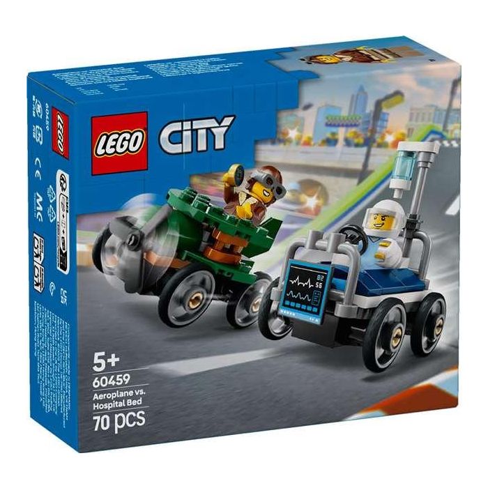 Juego de construccion coches de carreras: avión vs cama de hospital lego city great vehicles 11 Juego de construccion coches de carreras: avión vs cama de hospital lego city great vehicles 11